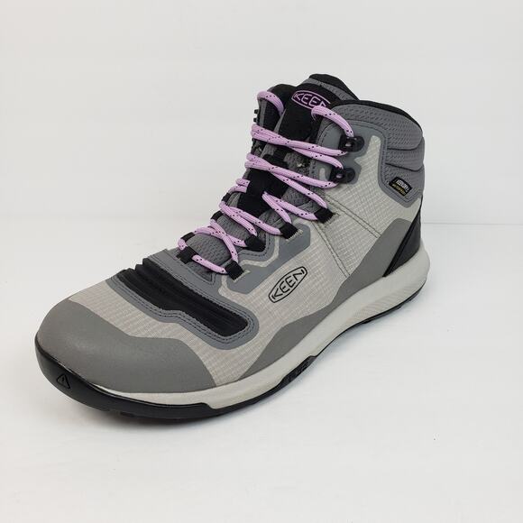 Keen Tempo Mid Womens Size 9.5 Gray Keendry Waterproof Hiking Trail Boot Shoes - Picture 2 of 13